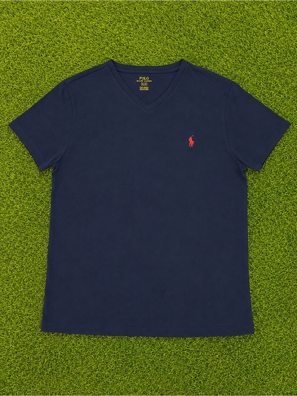 Polo Ralph Lauren Navy V-Neck Logo T-Shirt Medium